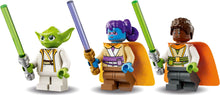 Load image into Gallery viewer, LEGO Star Wars Tenoo Jedi Temple 75358 Set featuring Yoda and Jedi Minifigures with Lightsabers
