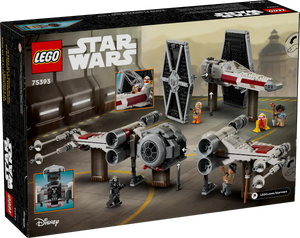 LEGO Star Wars TIE Fighter set boxed by Brick Shack featuring detailed TIE Fighter and X-Wing models with minifigures