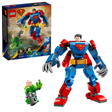 Load image into Gallery viewer, Superman vs Lex Luthor LEGO boxed set by Brick Shack with 120 pieces featuring buildable figures
