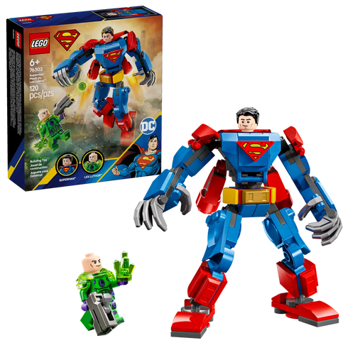 Superman vs Lex Luthor LEGO boxed set by Brick Shack with 120 pieces featuring buildable figures