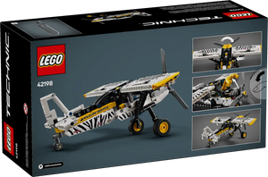 LEGO Technic bush plane set boxed set showing detailed model plane with zebra design and yellow accents