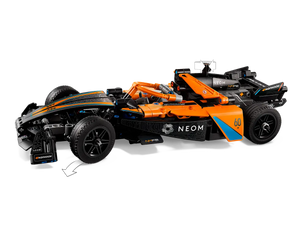 LEGO Technic McLaren Formula E car model in orange and black from Brick Shack boxed set