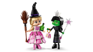 LEGO Wicked Elphaba and Glinda figures from Brick Shack boxed set with detailed costumes and accessories