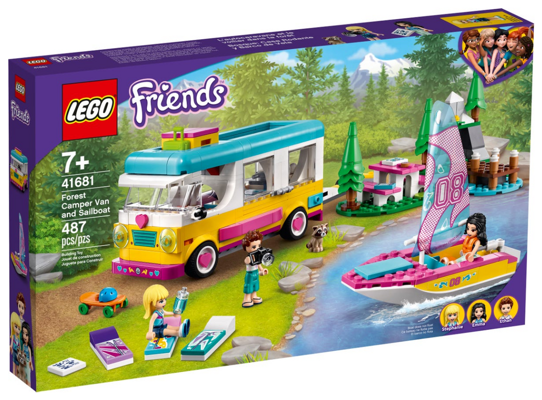 LEGO 41681: Friends: Forest Camper Van and Sailboat