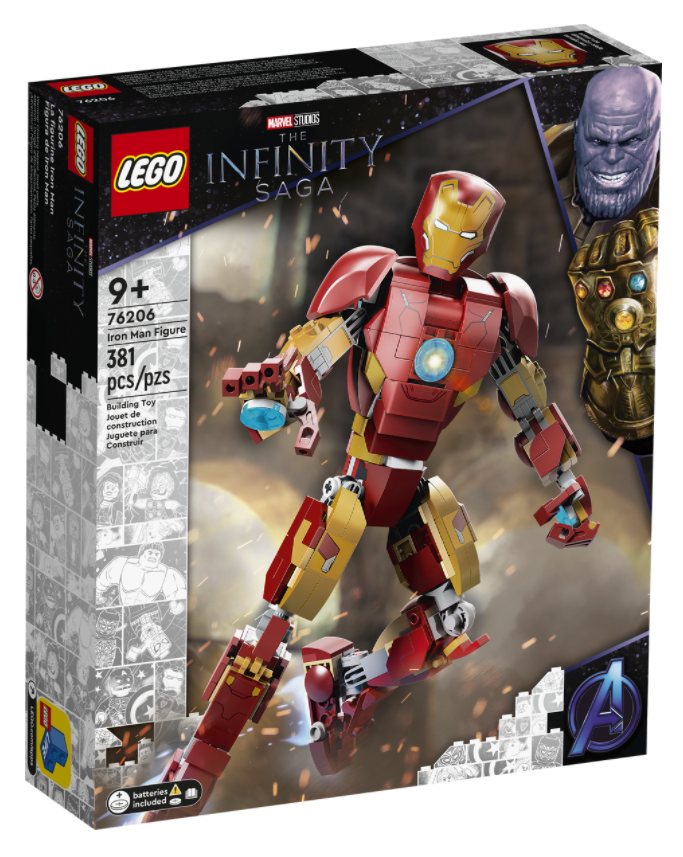 LEGO Marvel, Figurine Iron Man, 76206, 7 ans et plus
