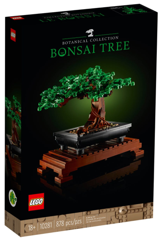 LEGO 10281 Bonsai Tree UK boxed set from Brick Shack featuring a detailed botanical collection model with 878 pieces