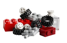 Load image into Gallery viewer, LEGO 10713 creative suitcase assorted red grey and black building bricks and wheels pieces
