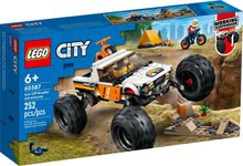 Load image into Gallery viewer, LEGO 60387 4x4 Off-Roader Adventures 60387 boxed set featuring a buildable off-roader with working suspension

