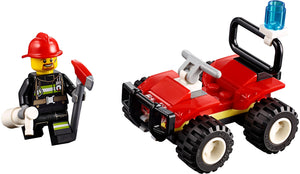 LEGO City Fire ATV polybag 30361 with firefighter minifigure and red all-terrain vehicle
