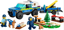 Load image into Gallery viewer, Mobile Police Dog Training LEGO boxed set with police vehicle, figures, dogs, and training accessories
