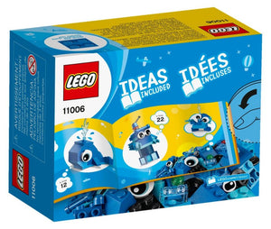 LEGO Classic Creative Blue Bricks set with blue LEGO pieces and creative building ideas included