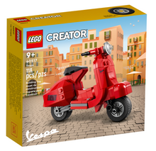 Load image into Gallery viewer, LEGO Creator Vespa 40517 Boxed Set featuring a detailed red scooter model with 118 pieces
