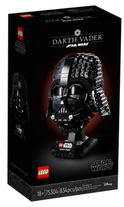 Darth Vader helmet LEGO set 75304 with 834 pieces for Star Wars fans and collectors