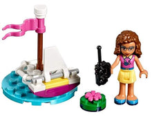 Load image into Gallery viewer, LEGO Friends Olivia Remote Control Boat polybag set with mini Olivia figure and small flower piece
