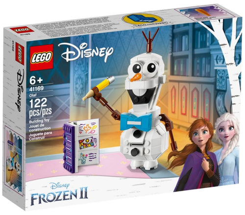 LEGO Frozen Olaf set with 122 pieces featuring Olaf character from Disney Frozen II in a boxed set