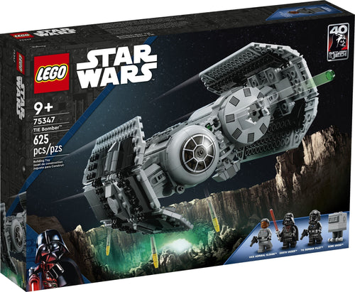 Brick Shack boxed LEGO Star Wars TIE Bomber set 625 pieces showing assembled bomber and minifigures on front
