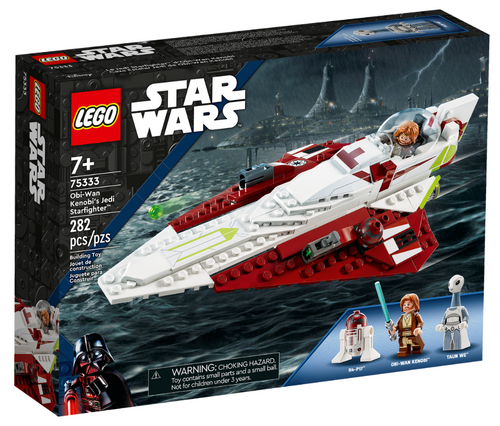 LEGO Star Wars Obi-Wan Starfighter set boxed by Brick Shack with 282 pieces including Obi-Wan Kenobi and droids