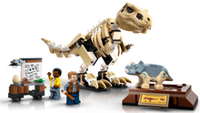 Load image into Gallery viewer, LEGO Boxed Set by Brick Shack featuring a Tyrannosaurus Rex skeleton model with two minifigures and a triceratops figure
